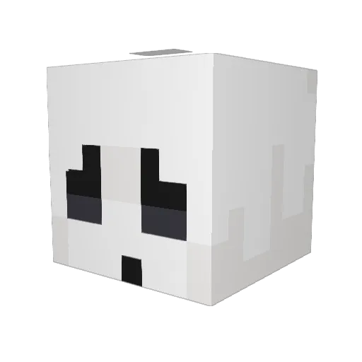 GettasGhost Minecraft avatar head, 3D render