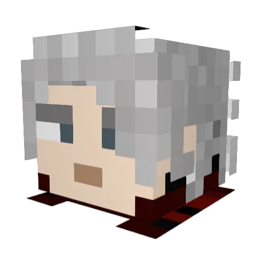 Getthemail Minecraft avatar head, 3D render