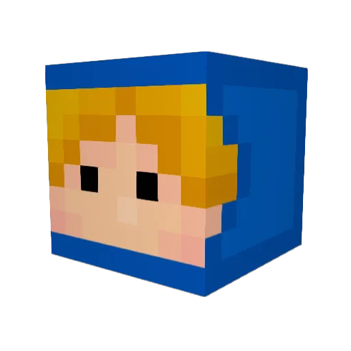 Geuryeonolla Minecraft avatar head, 3D render