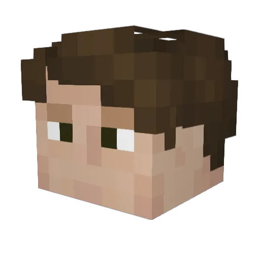 Geuze Minecraft avatar head, 3D render