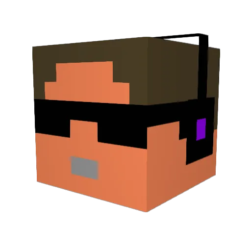 GevalletjeADHD Minecraft avatar head, 3D render