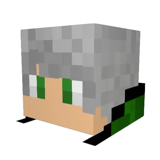 GevatterWald Minecraft avatar head, 3D render