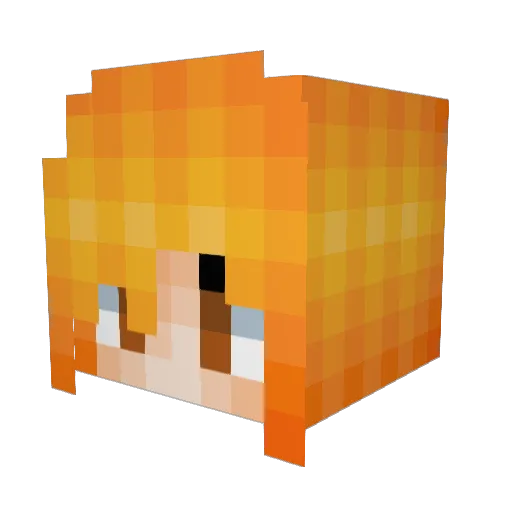 Gewehrdalf Minecraft avatar head, 3D render