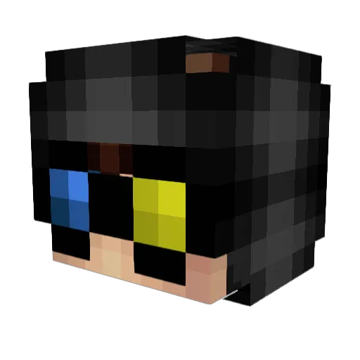 Gewerbe Minecraft avatar head, 3D render