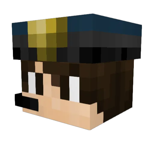 Gewijo Minecraft avatar head, 3D render