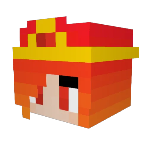 Gewls Minecraft avatar head, 3D render