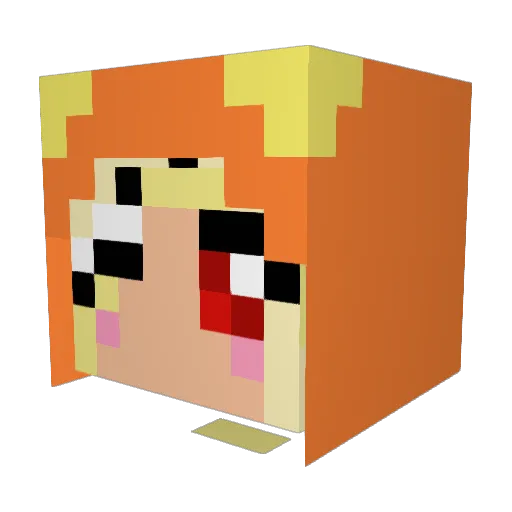 GewoonMart Minecraft avatar head, 3D render