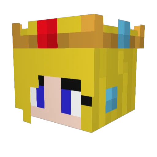 GewoonSenn_ Minecraft avatar head, 3D render