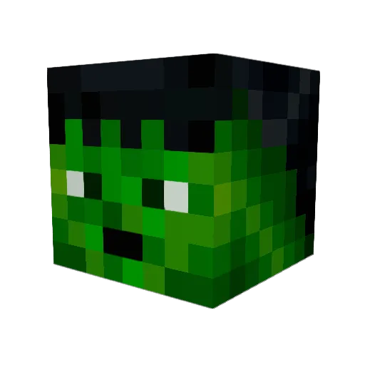 GewruTV Minecraft avatar head, 3D render