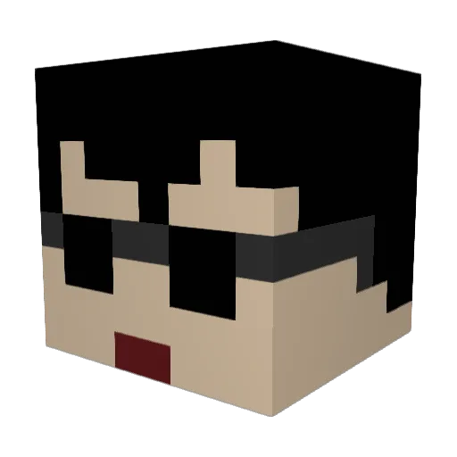 Gex9 Minecraft avatar head, 3D render