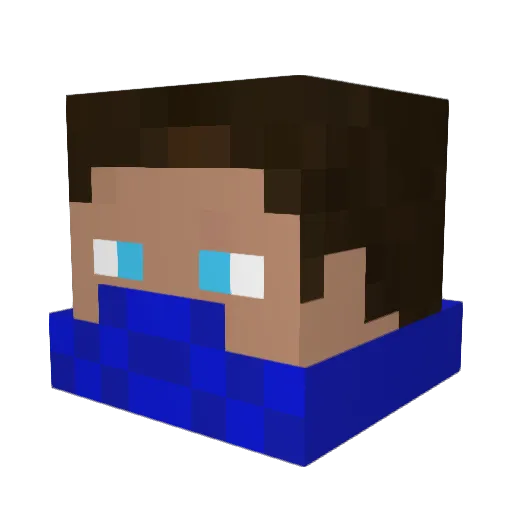GexiTaL Minecraft avatar head, 3D render