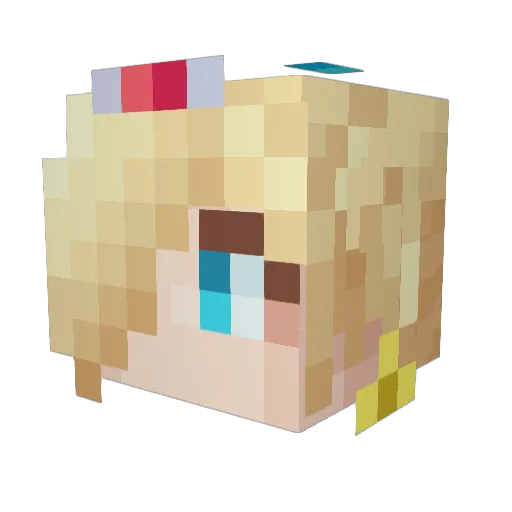 Gextile Minecraft avatar head, 3D render