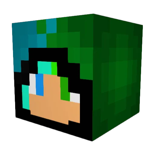 GexysNooB Minecraft avatar head, 3D render