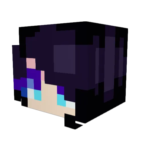 GeyCutie Minecraft avatar head, 3D render