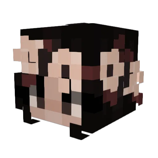 GeyPanda Minecraft avatar head, 3D render