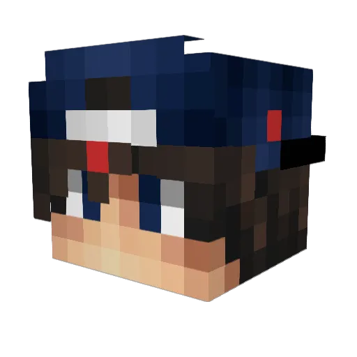 Geyikli Minecraft avatar head, 3D render
