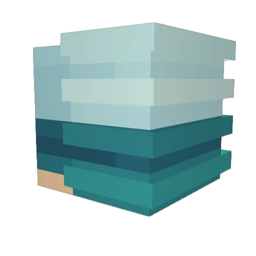 GeyserMC Minecraft avatar head, 3D render
