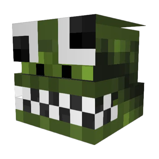 Geytor Minecraft avatar head, 3D render