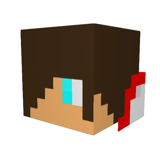 GfishLOL Minecraft avatar head, 3D render