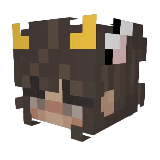 GgNelli Minecraft avatar head, 3D render