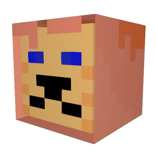 GgRaize Minecraft avatar head, 3D render