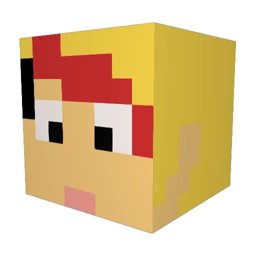 GgamesGeN Minecraft avatar head, 3D render