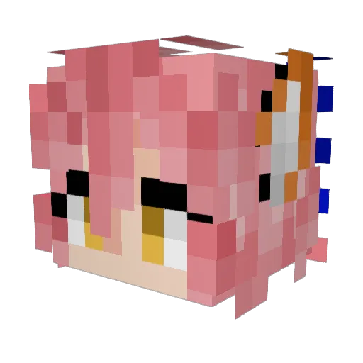 Ggnomaz Minecraft avatar head, 3D render