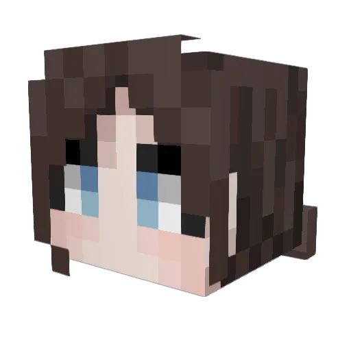 Ggogume Minecraft avatar head, 3D render