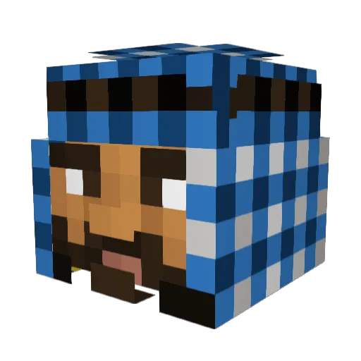 Ggongoblin Minecraft avatar head, 3D render