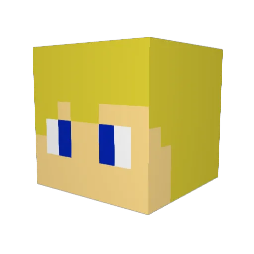 Ggpro123 Minecraft avatar head, 3D render