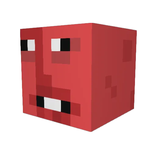 Ggrzk Minecraft avatar head, 3D render