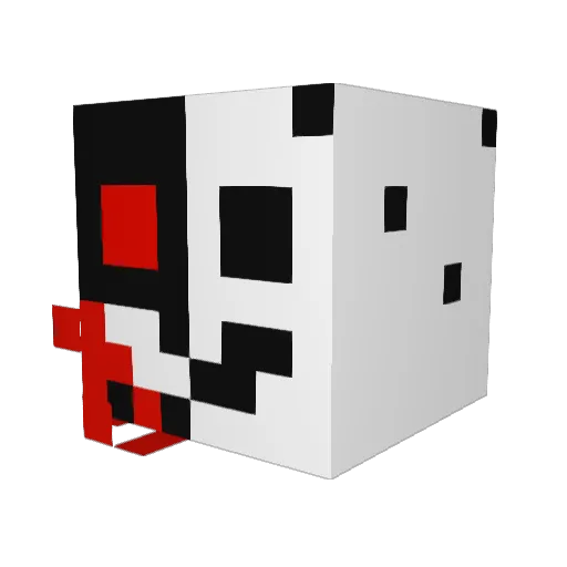 Gh03ter Minecraft avatar head, 3D render