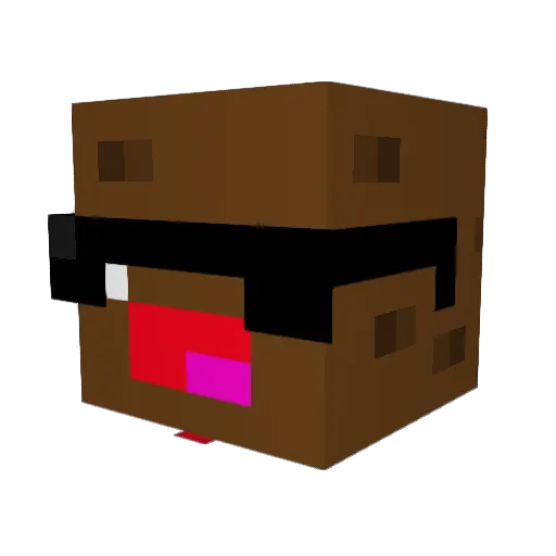 Gh0ql Minecraft avatar head, 3D render