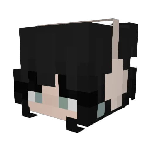 Gh0s7ly Minecraft avatar head, 3D render