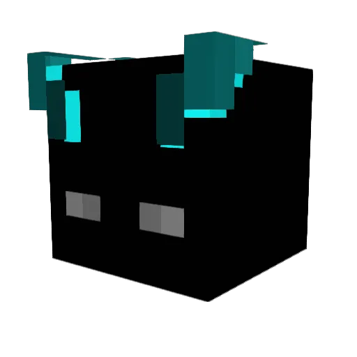 Gh0sh_ Minecraft avatar head, 3D render