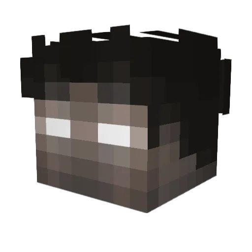 Gh0stWr1t3 Minecraft avatar head, 3D render