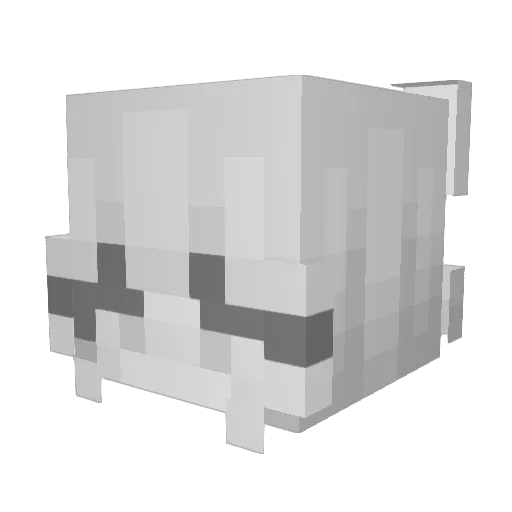 Gh0st_Bees Minecraft avatar head, 3D render