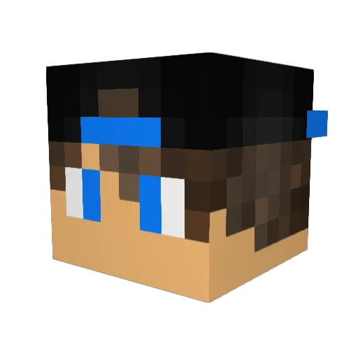 Gh0st_PvP_ Minecraft avatar head, 3D render