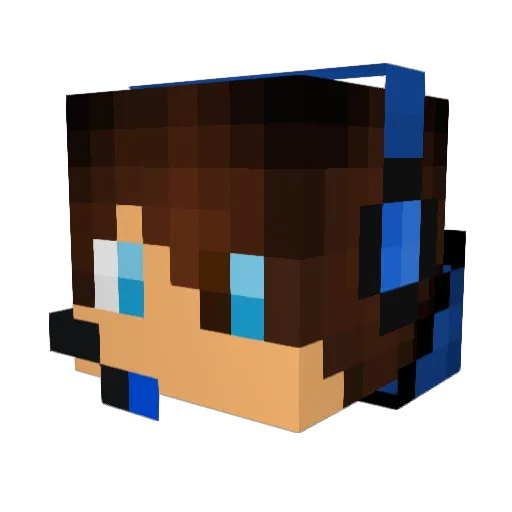 Gh0stbuster2002 Minecraft avatar head, 3D render