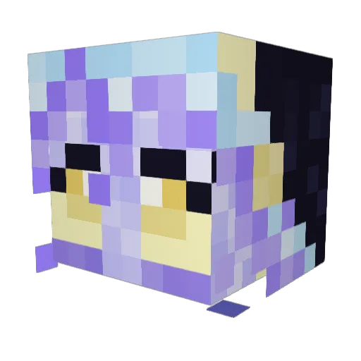 Gh0stifit Minecraft avatar head, 3D render