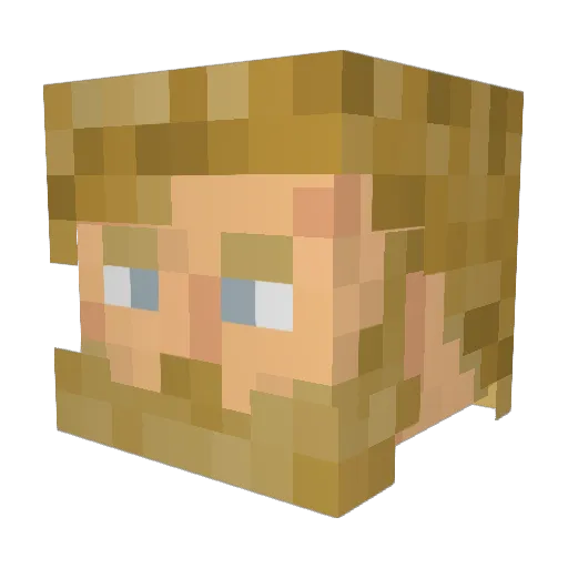 Gh0stk1n9 Minecraft avatar head, 3D render