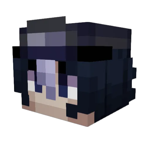 Gh0stlyLinks Minecraft avatar head, 3D render