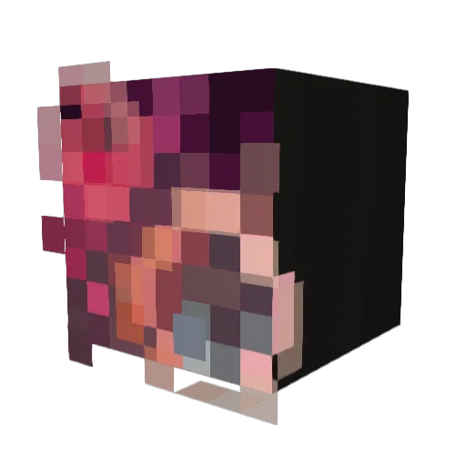 Gh0stlyMarch Minecraft avatar head, 3D render