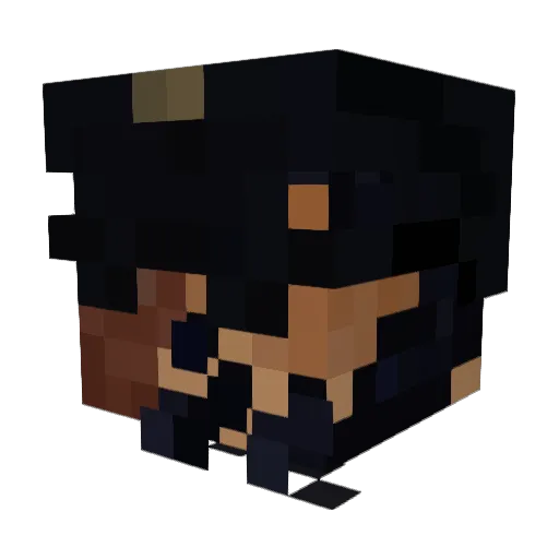 Gh0ulD0lls Minecraft avatar head, 3D render
