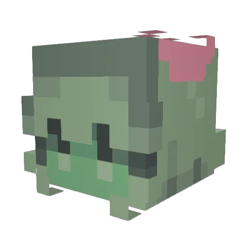 Gh0ulfren Minecraft avatar head, 3D render