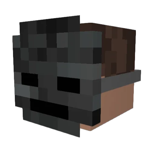GhO5T_Gaming Minecraft avatar head, 3D render