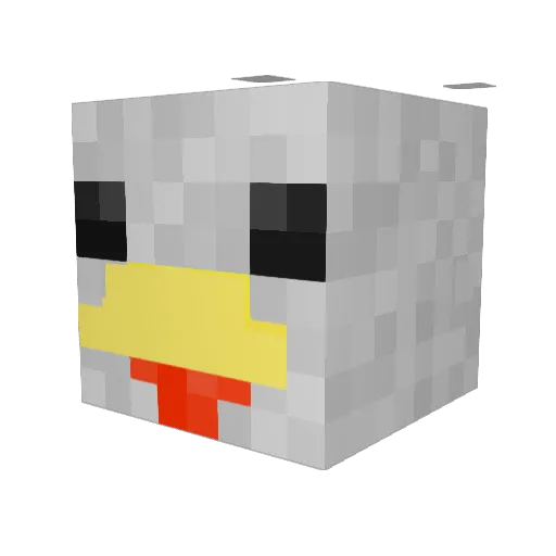 Gh_0_s Minecraft avatar head, 3D render
