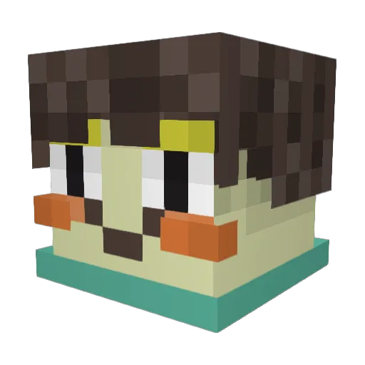 GhadGar08 Minecraft avatar head, 3D render