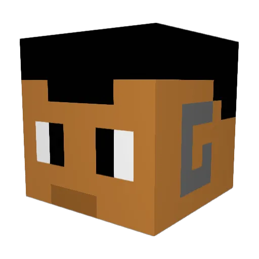 Ghadibro Minecraft avatar head, 3D render