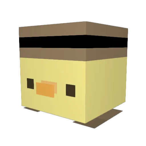Ghadoosha Minecraft avatar head, 3D render